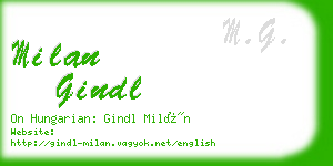 milan gindl business card